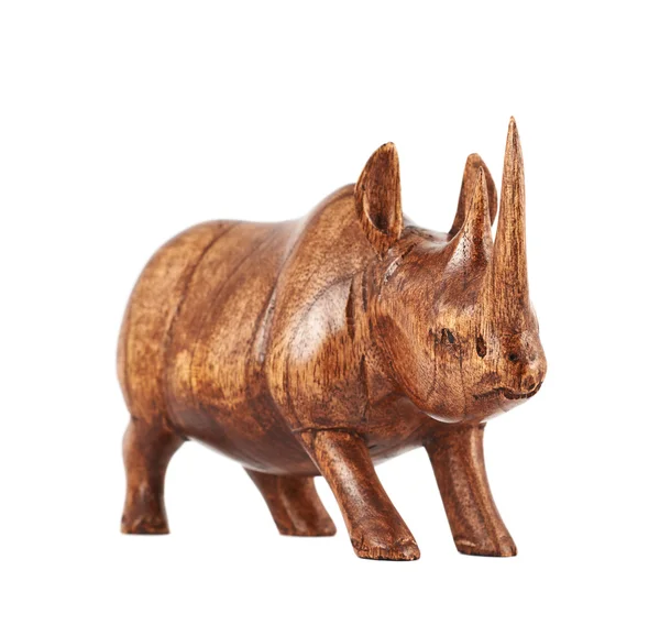 Neushoorn rhino sculptuur geïsoleerd — Stockfoto