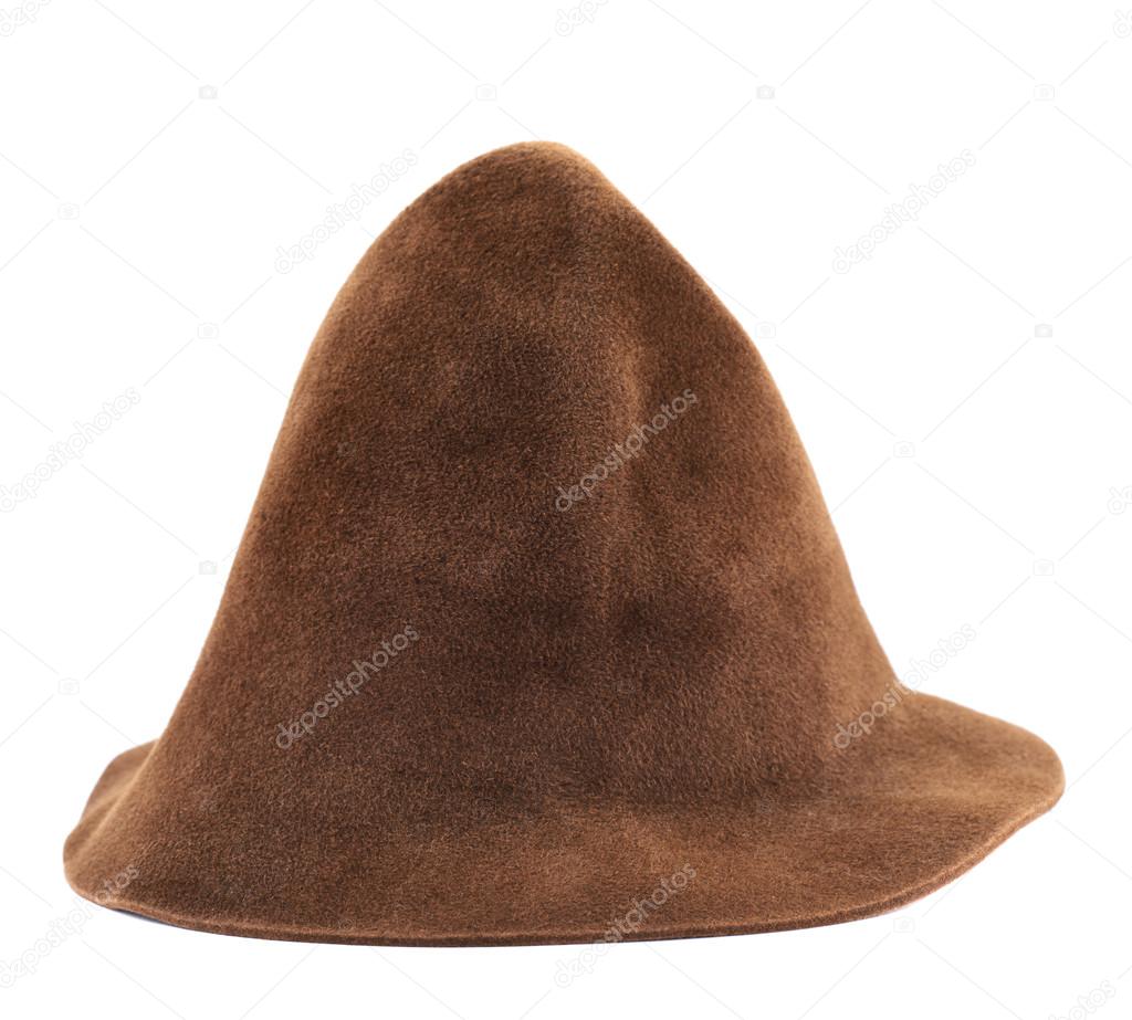Brown hat isolated
