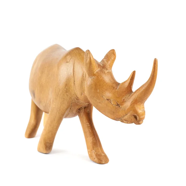 Rinoceronte escultura rinoceronte aislado — Foto de Stock