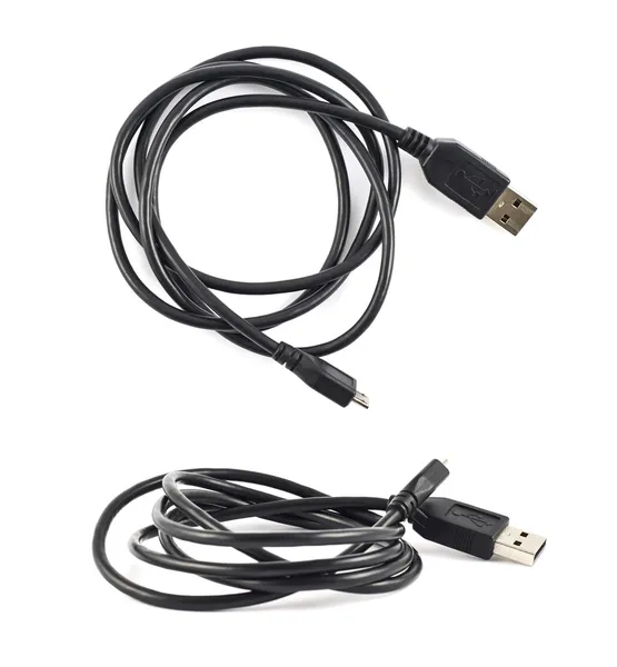 Cable USB en espiral aislado — Foto de Stock