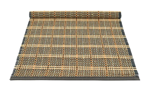 Rolled straw mat isolated — Stock Photo, Image