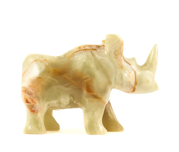 Rhinoceros rhino sculpture isolated — Stock Photo, Image