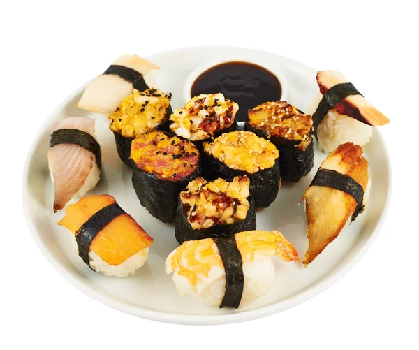 Sushi w płyty — Zdjęcie stockowe