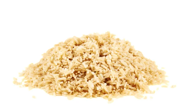 Haşlanmış kahverengi pirinç yığını — Stok fotoğraf