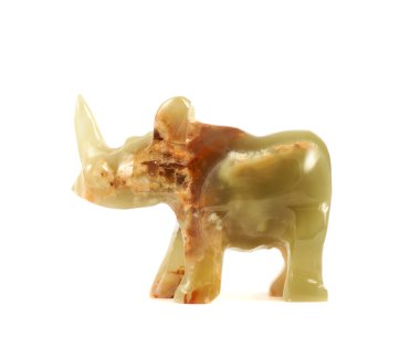 Gergedan gergedan heykel izole