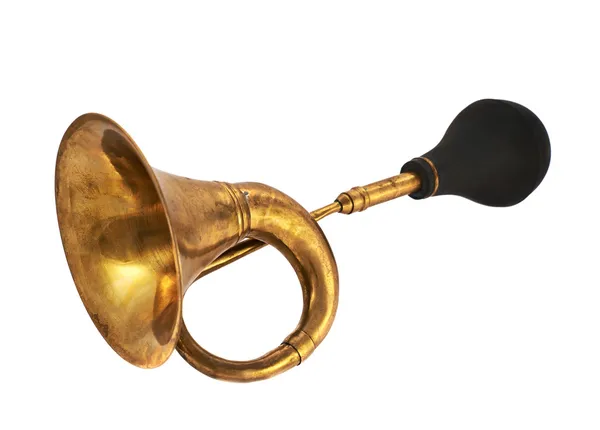 Hoorn claxon instrument geïsoleerd — Stockfoto