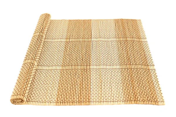 Rolled straw mat isolated — Stock Photo, Image