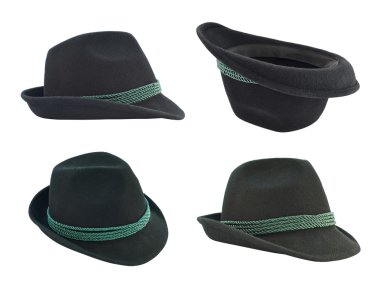 izole şapka gibi karanlık fedora