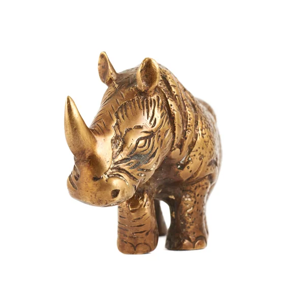 Rhinoceros rhino sculpture isolated — Stock Photo, Image