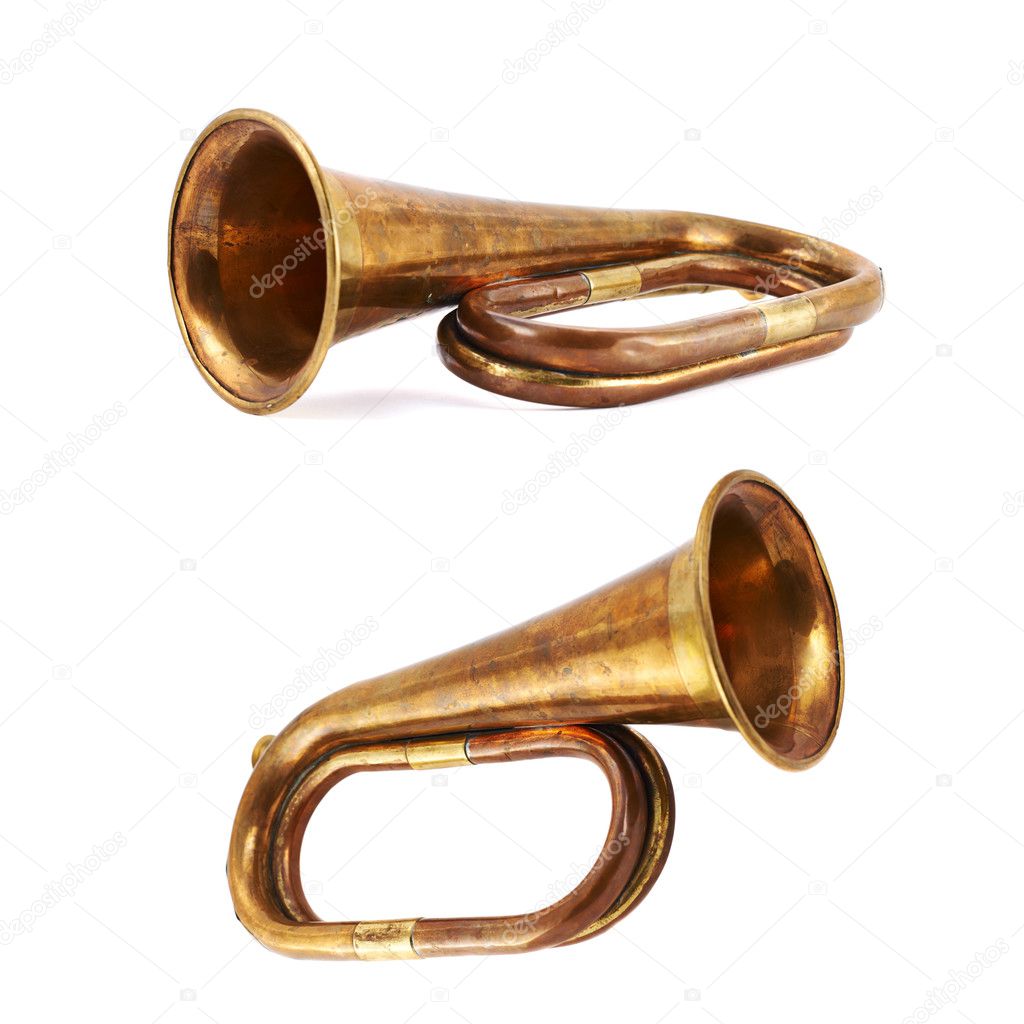Trumpet musical instrument isolated