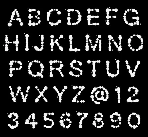 ABC alphabet made of blot spots — Stock Photo, Image