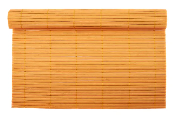 Rolled straw mat isolated — Stock Photo, Image