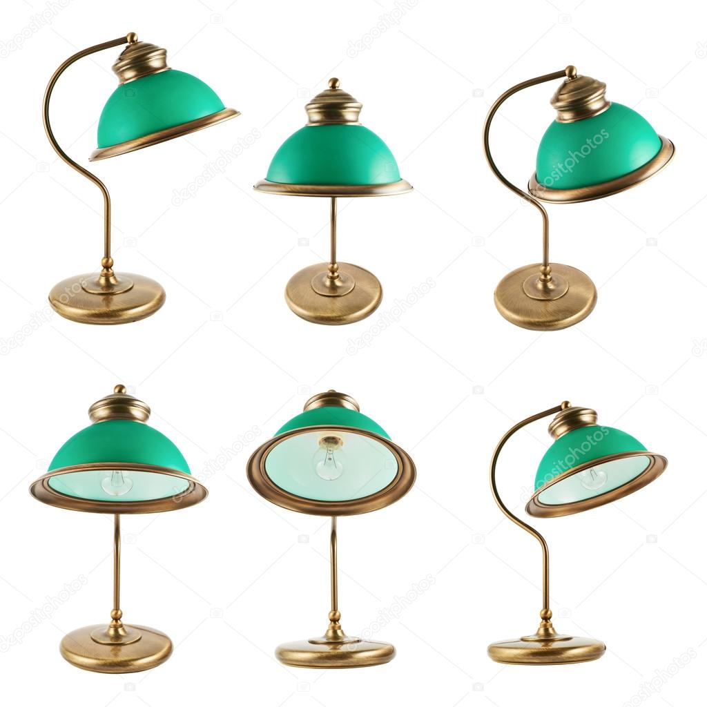 Metal table-lamp isolated