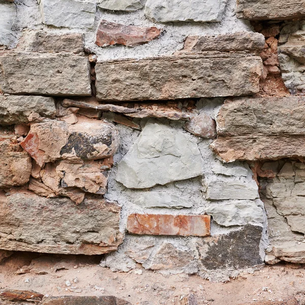 Vieux fragment de mur de pierre — Photo