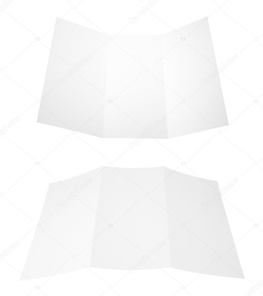 Set of folded A4 paper sheets Stock Photo by ©exopixel 34085145