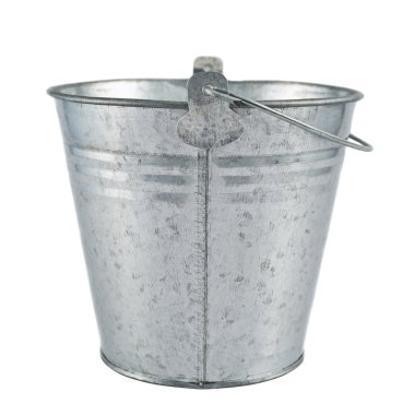 Metal zinc bucket isolated clipart