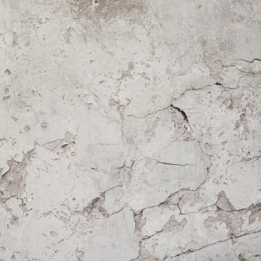 Eski kırık beyaz duvar yüzeyi