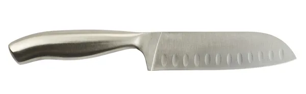 Ze stali nierdzewnej nóż kuchnia na białym tle — Zdjęcie stockowe