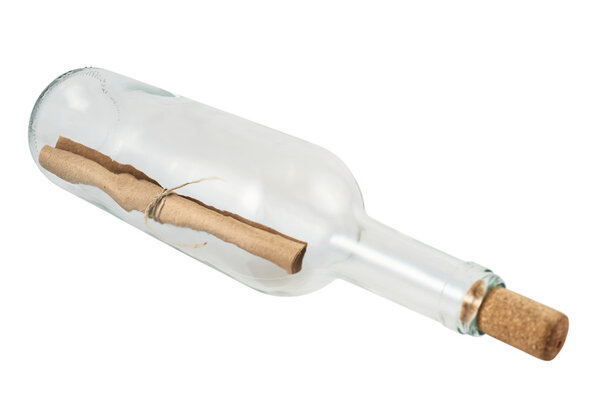 Бутылка с сообщением внутри
