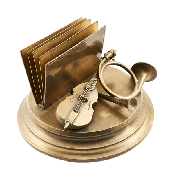 Paper and card metal holder — Stock Photo, Image