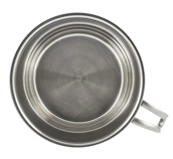 Stainless steel cooking pot isolated — Stock Photo, Image