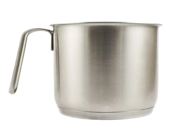 Stainless steel cooking pot isolated — Stock Photo, Image