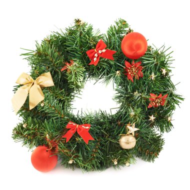 çelenk köknar ağacı dalı dekorasyon