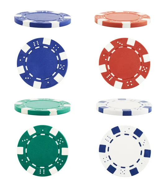 Playing casino chips isolated — Stock Photo, Image