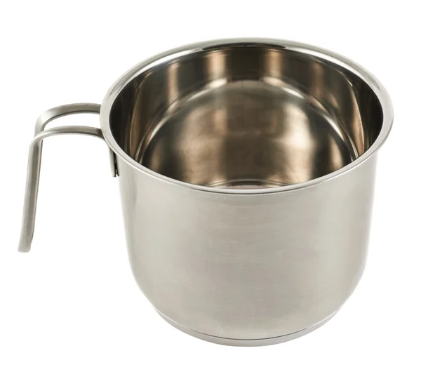 Stainless steel cooking pot isolated — Stock Photo, Image