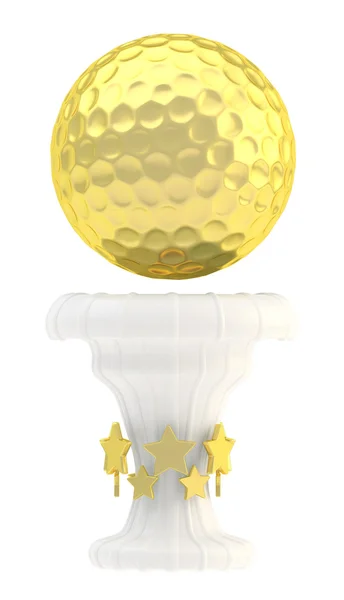 Award golf ball sport trophy cup — Stock Photo, Image