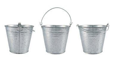 Metal zinc bucket isolated clipart