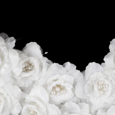 yapay beyaz gül arka plan