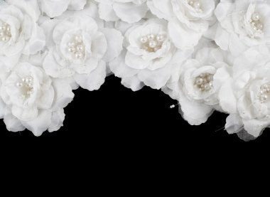 yapay beyaz gül arka plan