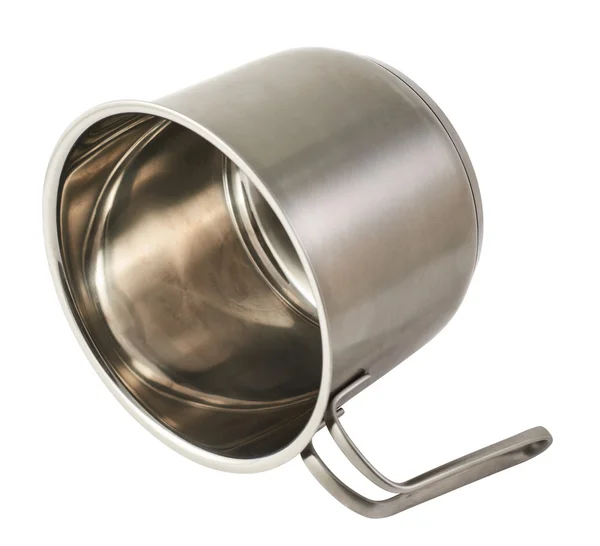 Stainless steel cooking pot isolated — Stock Photo, Image