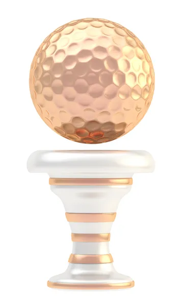 Award golf ball sport trophy cup — Stock Photo, Image