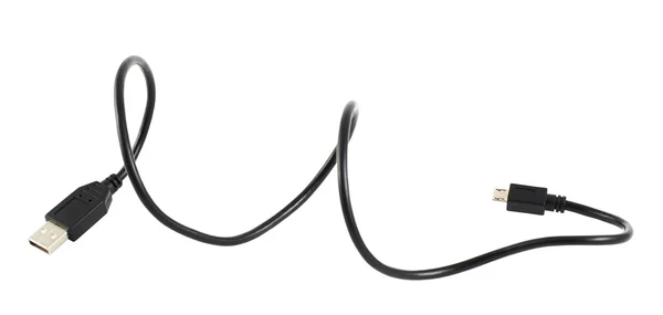 Kabel USB na białym tle — Zdjęcie stockowe