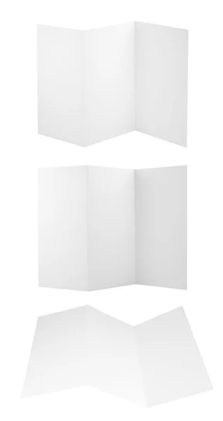 Conjunto de folhas de papel A4 dobradas — Fotografia de Stock