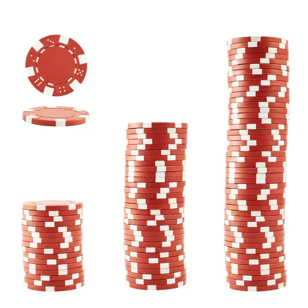 Three stacks of casino chips — Stock Photo, Image