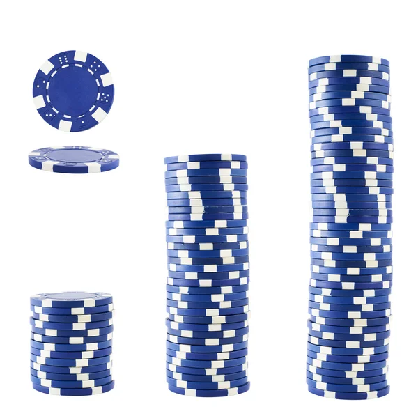 Three stacks of casino chips — Stock Photo, Image