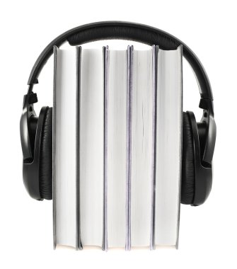 kitap bir kulaklık ile izole