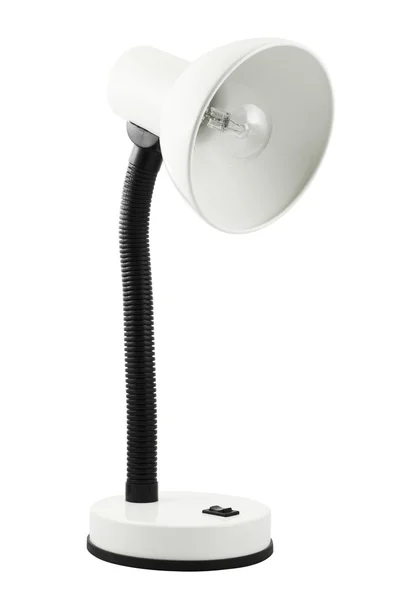 Lámpara de mesa de oficina blanca aislada — Foto de Stock