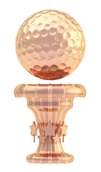 Award golf ball sport trophy cup — Stock Photo, Image