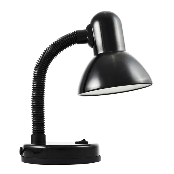 Black office table lamp isolated — Stock Photo, Image