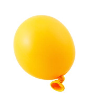 Hava yarım şişirilmiş balon izole