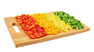 tatlı biber parçalara