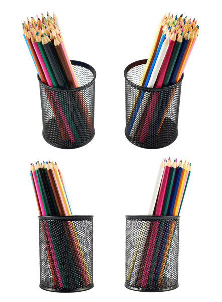 Подставка для карандашей, полная карандашей
