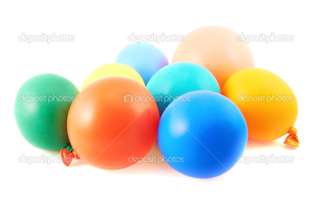 Pile of colorful balloons