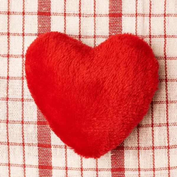 Plush red heart — Stock Photo, Image