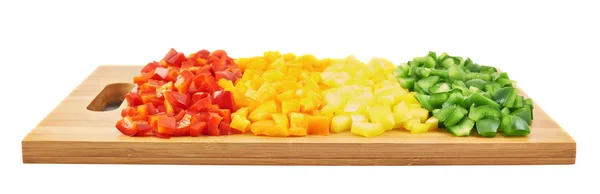 Sweet bell pepper cut in pieces — Stock Photo, Image