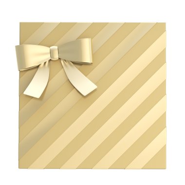 yay ve şerit sarılmış hediye kutusu